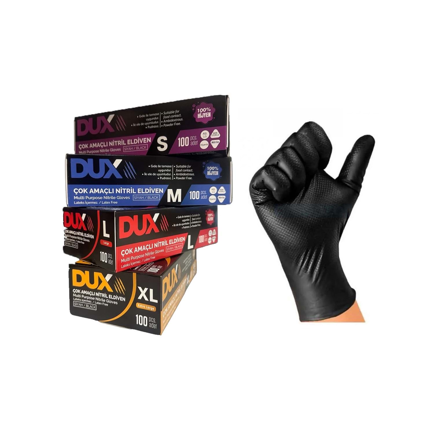 Dux İş Eldiveni Extra Kalın Siyah - 8