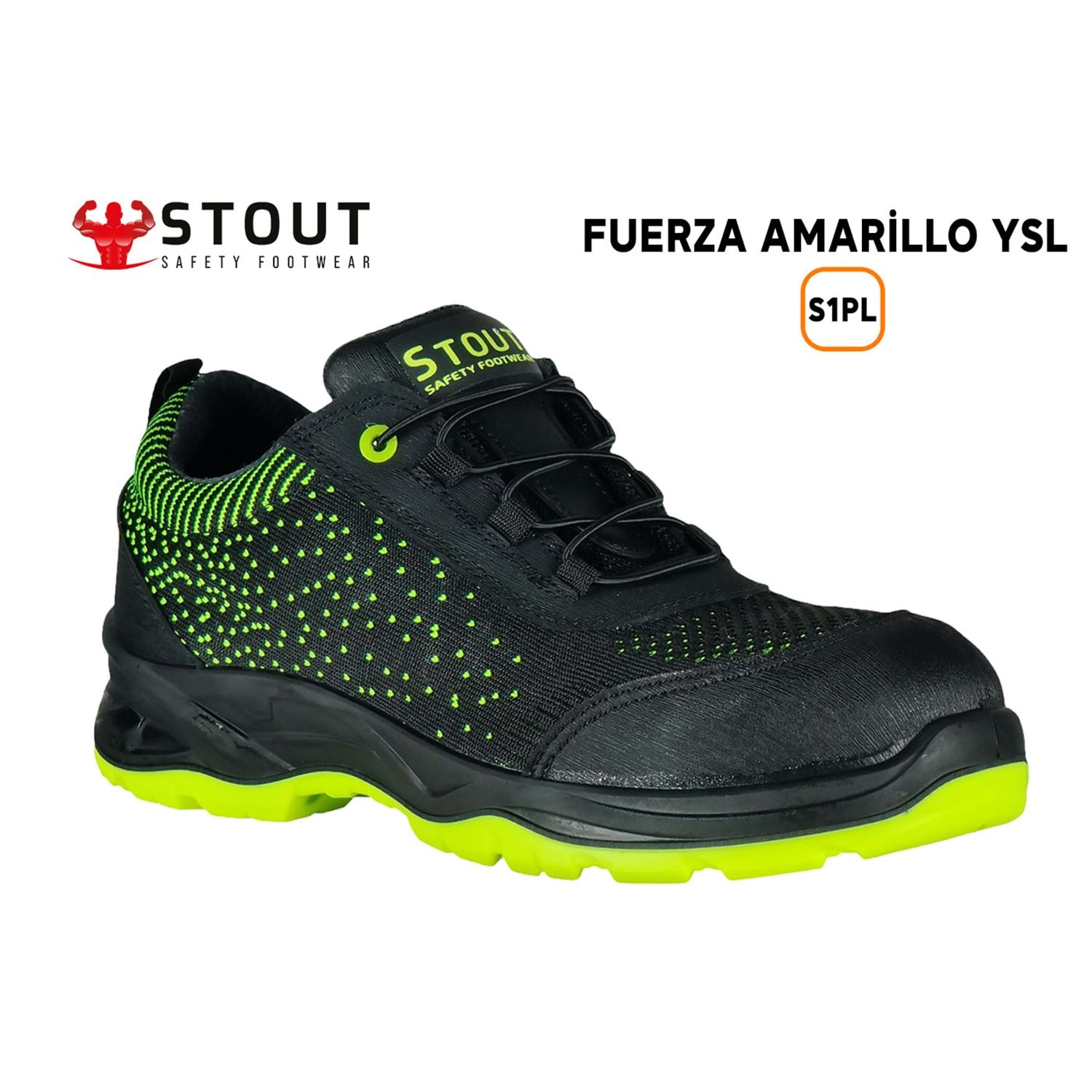 Stout İş Ayakkabısı Kompozit Burunlu DD 52 Fuerza Amarillo S1P YSL - 43