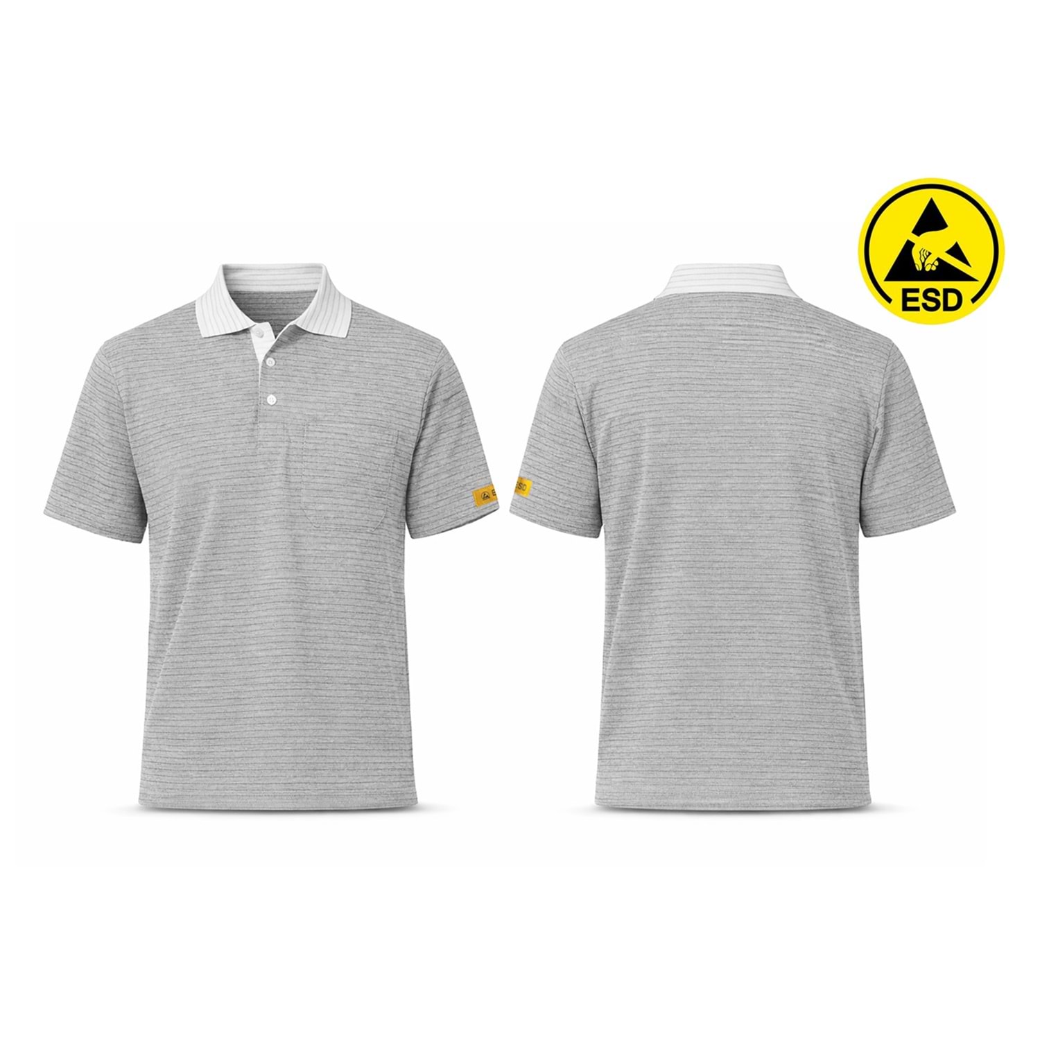 T-shirt TPK61-01 Polo Yaka ESD - Beyaz - M