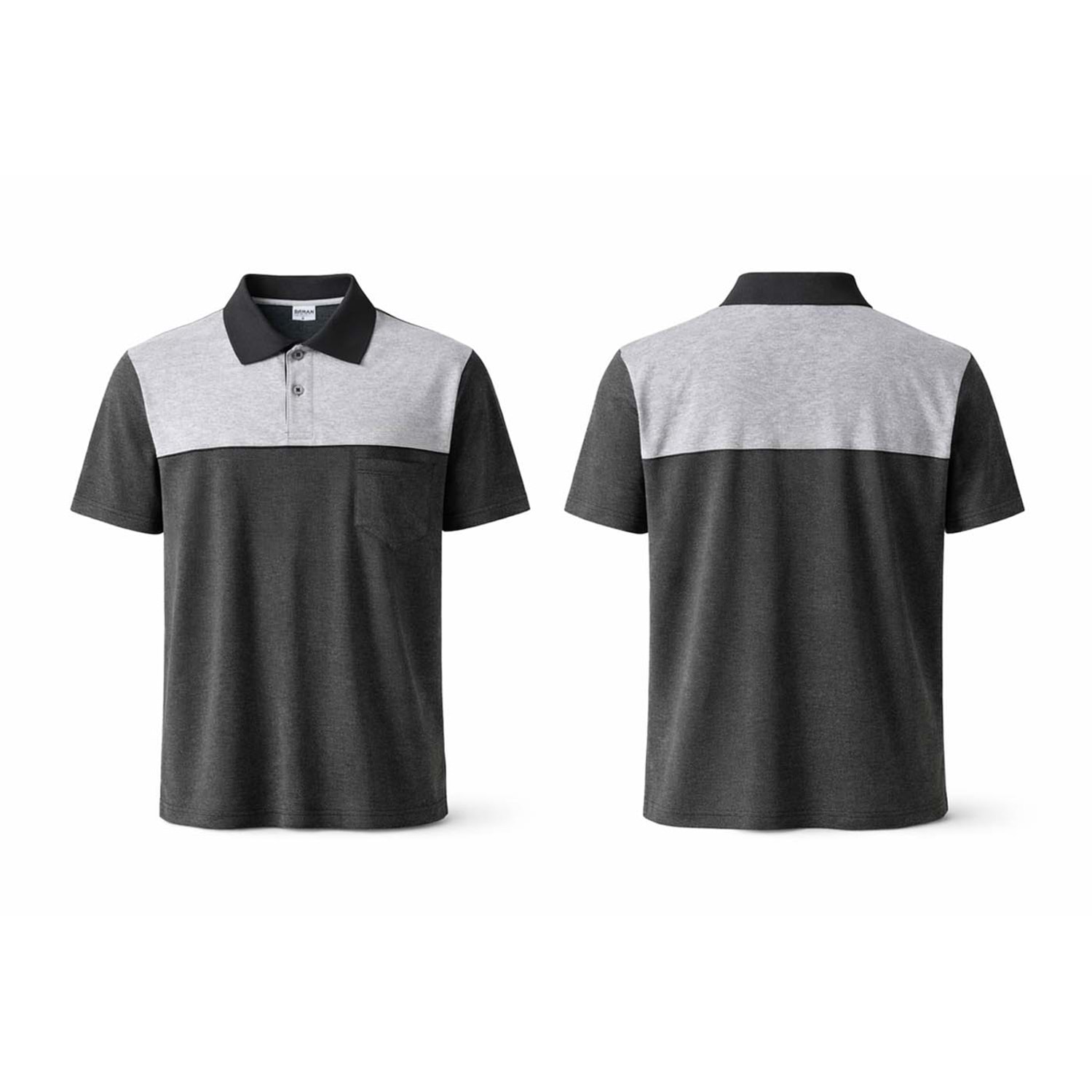 T-shirt TPK10-02 Polo Yaka Kısa Kol - Füme - L